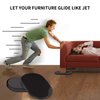 8 Pack Large Furniture Movers Sliders for Carpet, 9 1/2" x 5 3/4" Reusable Oval Furniture Moving Pads, Sliders for Moving Heavy Bed Sofa Fridge Couch Cabinet, Move Items Quickly and Easily (Black)