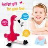 CozyWorld 13’’ Talking Flamingo Repeat What You Said Interactive Cute Plush Toy Stuffed Animals Birthday Gifts for Boys and Girls, Red