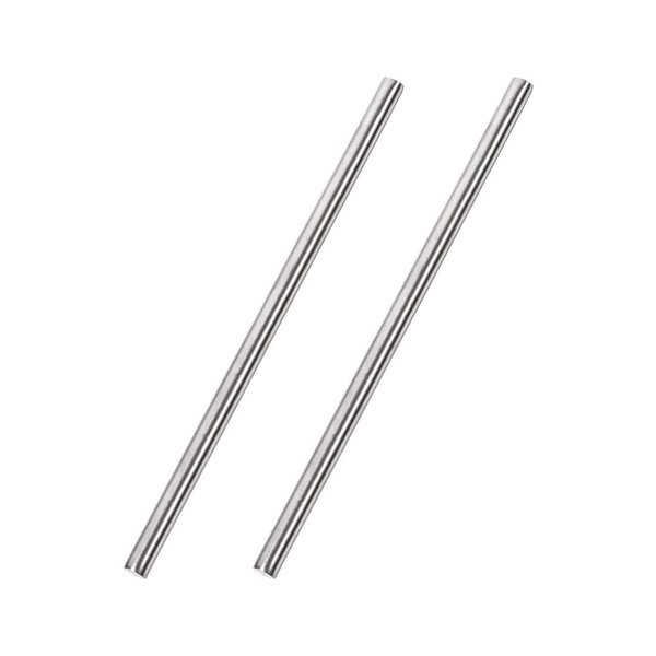 uxcell 6mm x 200mm 304 Stainless Steel Solid Round Rod for DIY Craft - 2pcs
