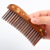 TAN MUJIANG Wooden Hair Comb Wide-tooth Inserted Teeth for Women Curly Hair (CQHGB0501)