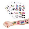 8 Sheets (96PCS) Disco Temporary Tattoos Birthday Party Decorations Supplies Tattoos Stickers Cute Party Favors Kids Girls Boys Gifts Classroom School Prizes Themed