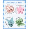 Ufgin 6 Pcs Heart Hair Claw Clips for Women-Medium Matte Nonslip Hair Jaw Clips Heart Hair Clips for Thin Thick Hair Cute Hair Styling Accessories for Women and Girls(flower1+heart1+butterfly1)