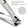 Nail Clippers with Catcher for Thick Toenails and Fingernail, Professional Sharp Nail Clippers for Men and Women