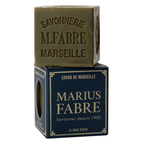 Cube of Savon de Marseille, Nature, Marius Fabre, Olive Oil, 200 g