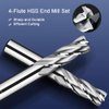ASNOMY 10pcs 4-Flute End Mill Set, Metric CNC Milling Cutter Drill Bits Router Bits Cutter Tool Set for Wood Aluminum Steel Titanium, Straight Shank 2-12mm