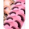 Fox Eye Lashes Wispy Eyelashes 20mm Long Cat-Eye Lashes Angel Wing Lashes Faux Mink False Eyelashes Natural Look 5 Pairs pack(XF01)