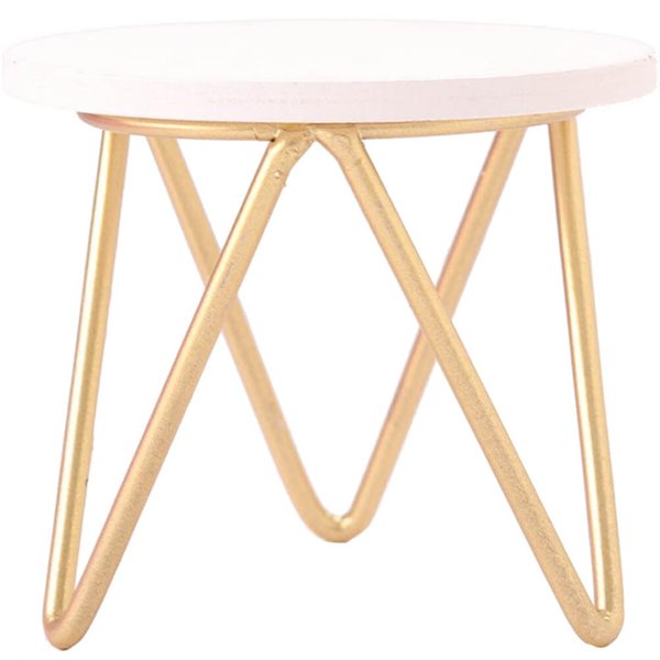 NUOBESTY Dollhouse Table Miniature Coffee Table Wooden Mini Circle Table Model 1:12 Miniature Furniture Scenes Decoration