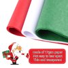 MIAHART 60 Christmas Tissue Paper Sheets 50*35cm Christmas Wrapping Paper for DIY and Craft Gift Bags Decorations (Red, Green, and White)