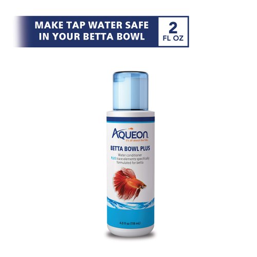 Aqueon Aquarium Fish Tank Betta Bowl Plus Water Conditioner, 4 Ounce