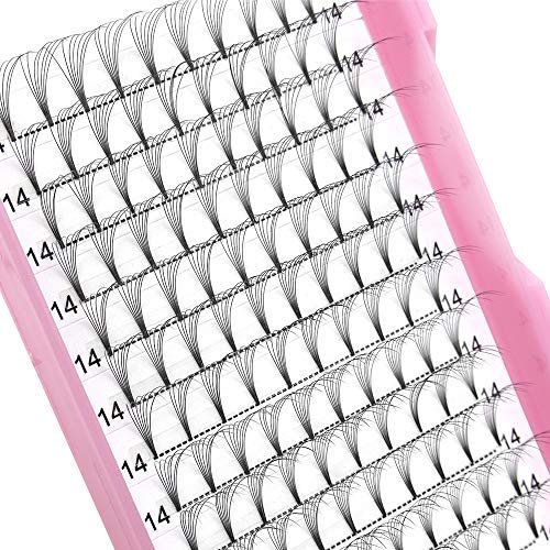 Premade Volume Eyelash Extensions 4D-C-0.07-12 Short Stem Premade Fans Eyelash Extensions 9 to 20 mm Volume Lash Extensions .07 .10 Pre made Lash Fans C D Curl (4D-C-0.07,12mm)