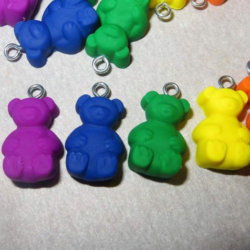 Palksky 20 Cavity Large Gummy Bear Mold/Big Bear Crayon Mold for Brownie Muffin Chocolate Ganache Jelly Pralines Caramels Candy Soap Bar Bath Bomb Mould
