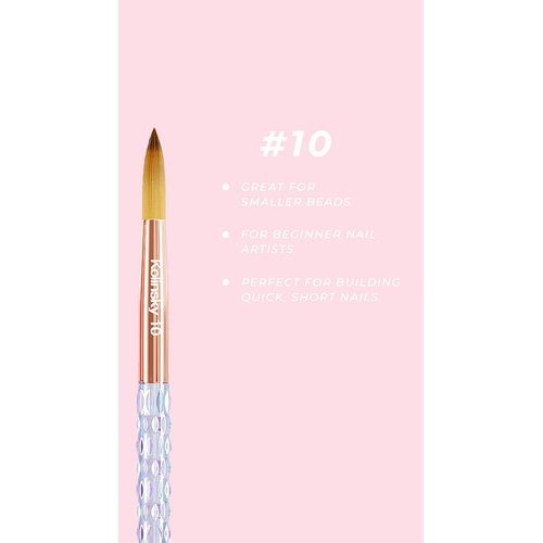 Kiara Sky 100% Kolinsky Acrylic Nail Brush (#10)