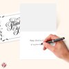 Thank You Greeting Cards and Envelopes – Elegant Fold Over Greetings for Wedding, Christmas, Valentine’s, Bridal Shower, Anniversary – Blank Inside | 5 x 7” (A7 Size) | 25 per Pack