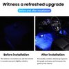 BESULEN Car Interior LED Lights, Automotive Ambient Neon Light Kit with USB Port, Car Accessories, Gifts for Men and Women, 4 in 1 Decoration Lights for Car, Garden, Home, Party（Blue）