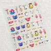 New Cartoon Anime Nail Art Sticker Decals Children Princess Anime Moon Hare Nail Art Sticker 5D Embossed(2 Sheets) + 3D Diamond Nail Art Accessories for Nail Art Decoration(4 Pcs)