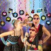 60 Pieces 50s Party Rock and Roll Music Party Decorations Hanging Swirls Music Record Cutouts Hanging Banner Double Sides Ceiling Decor with Streamer Garden Decor for Music Birthday Party Supplies