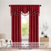 ELKCA Double-Sided Chenille Window Curtains Tier for Kitchen Burgundy Red Scalloped Valance for Living Room,Pack of 1(Burgundy Red, 52" W x 18" L)