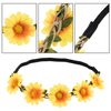 Tatuo 3 Pieces Hippie Costume Party Accessories Set includes Peace Sign Bead Necklace, Flower Crown Headband, Hippie Sunglasses for Adults Kids
