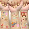 Ovasorve Carnival Circus Temporary Tattoos for Kids 42 Glitter Styles Circus Theme Party Favors Carnival Party Decorations