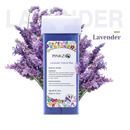 Depilatory Wax Roller Hair Removal - 4 Packs PINKZIO Hair Removal Wax Cartridge, Roll On Wax Refill, 3.52 Ounce(Aloe/Olive/Sugar/Lavender)