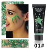 Gl-Turelifes Face Body Glitter Gel Sequins for Eyes, Lips,Hair, Nail, Face and Body - Mermaid Flakes Chunky Glitter Festival Accessory 30ml (#01 Green)