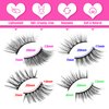 Half Lashes Natural Look Fluffy False Eyelashes Wispy 4 Styles Cat Eye Lashes 3D Natural Volume Accent Lashes 20 Pairs Pack by Yawamica