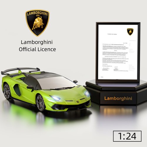 AEROQUEST Lamborghini Remote Control Car, 1:24 Scale Electric Sport Racing Hobby Toy Car Lamborghini Model Vehicle for Boys Girls Birthday Gifts, Green