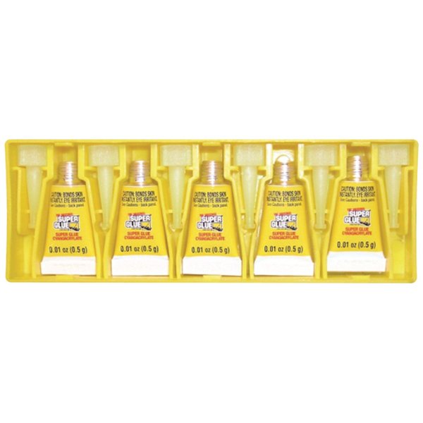 Super Glue Original Superglue(r) 15175-12 Instant Adhesive Mini Tubes, 5 Pk, 0.5g