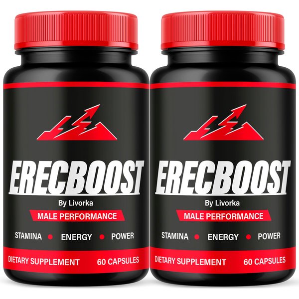 (2 Pack) Erecboost Capsules for Men, Erecboost Original, Erecboost for Men, ErecBooster, Erecboost En Capsulas, ErecaBoost Pills, Erecboost Pastillas, Erecboost Natural Advanced Formula, 120 Capsules