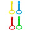 4pcs Walk Assistant Plastic Baby Crib Pull Rings for Baby Baby Pull Up Rings Cot Hanging Rings for Infant Baby Toddler Practice Tool (4 Colors)