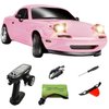 SVERTIBO LD1804 1/18 Scale RC Drift Car, Mini Mazda MX-5 RC Model Car 2.4GHz RWD Miata RC Vehicles with Gyro for LED Lights for Adults Hobby Toys