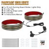 OPL5 2PCS 70 inch Amber White Emergency Truck Running Board Strobe Lights Strip 1152 LED Waterproof Flexible Flashing Warning Hazard Safety Light Strip for Pickup Trucks Snowplow (70 Inch Amber White)