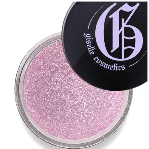 Giselle Cosmetics Silver Pink: Eye Highlighter Makeup & Eyeshadow Palette – Organic Makeup with Pink and Purple Eyeshadow, Shimmer, Glitter, Matte Finish, Silver Eyeliner and Loose Powder