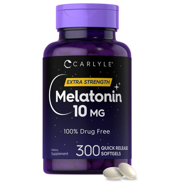 Carlyle Melatonin 10mg | 300 Softgels | for Adults | Non-GMO, Gluten Free Supplement