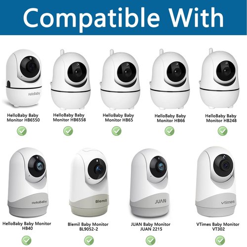 TIUIHU Baby Monitor Mount Holder for HelloBaby HB40/ HB65/ HB66/ HB6339/ HB6336/ HB6351/ HB6550, Blemil BL9052-2, Juan 2215, VTimes VT302-Mounting Brackets (Clib Mounting)