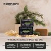 The Grandpa Soap Company Pine Tar Bar Soap for Men- Made With 100% Plant-Based Pine Tar Oil, 3 in 1 Cleanser Deodorizer and Moisturizer, Dermatologist Tested, Safe for Sensitive Skin, 3.25 Oz, 2 Pack