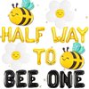 JeVenis Half way to Bee One Decoration Bee Half Birthday Decoration Half Way To One Decoration Half Birthday Decoration Half Birthday Balloons Half Birthday Party Supplies