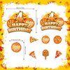 25pcs Pizza 4th Birthday Party Supplies, Pizza Night Cupcake Food Picks Decorations, Pizza Theme Happy Birthday Cupcake Toppers Baby Shower Kids Decoration (4th)