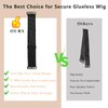 Atimiaza 2Pcs Adjustable Elastic Wig Band for Glueless Wig with Non-Slip Silicone Strips & Removable Buckles, Wig Bands for Keeping Wigs in Place Elastic Wig Strap to Secure Wig (Black)