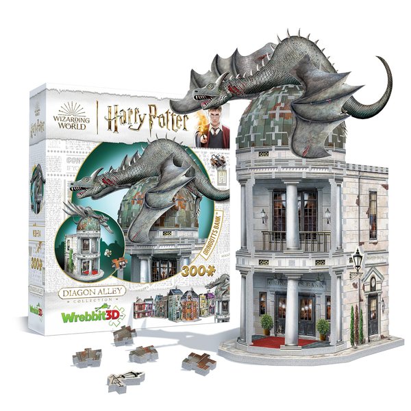 Wrebbit3D Harry Potter 3D Puzzle Model of Gringotts Bank | Diagon Alley Collection | A Mystical Journey of 300 Pieces for Witches, Wizards, and Muggles
