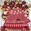 Burgundy Birthday Party Decorations with Happy Birthday Banner Tissue Tassels Paper Pompoms Butterfly Decorations Foil Balloons Happy Birthday Decorations for Women Adults