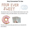 Four Ever Sweet Birthday Decorations, 4 Four Year Old Fourth 4th Birthday Decorations Girl Boy, Donut Birthday Party Decorations, Four Ever Sweet Backdrop Balloons,Donut Themed Birthday Party Supplies