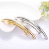 Vacaonio Silver Tube Bar Hairclip Barrette Polished Bar Hairclips Gold Metal Hair Clips French Geometric Bar Hair Barrette Tube Bar Ponytail Holder Hairclip Headclip Decorative Hair Accessories