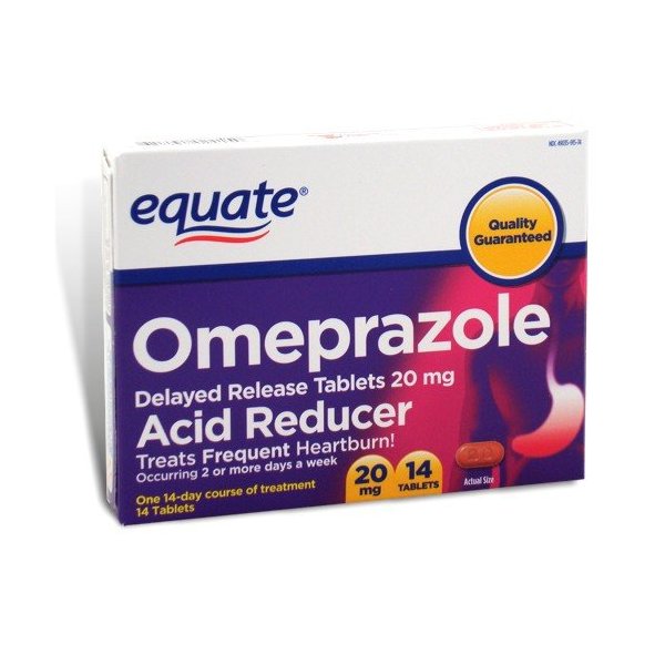 Equate - Omeprazole 20 mg, Acid Reducer Delayed-Release, 14 Tablets