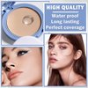 CAHIUYOA Oil Control Matte Face Pressed Powder Smooth Flawless Pressed Setting Powder Foundation Makeup Portable Pressed Powder Cosmetics - 03 Dark Skin Tone