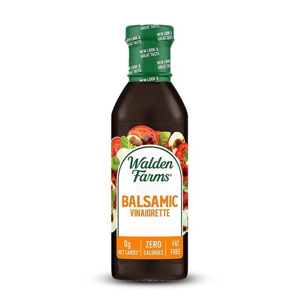 Walden Farms Balsamic Vinaigrette Dressing 12 oz Bottle - Fresh and Delicious, 0g Net Carbs Condiment, Kosher Certified - So Tasty on Salads, Pizza, Vegetables, Marinades, Cocktails and More