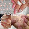 VOTACOS Flower Nail Art Stickers Charming Daisy Nail Decals 8 Sheets Spring Summer Nail Stickers for Nail Art Perfect Nail Accessories 3D Self-Adhesive Design Nail Decoration for Women