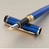 Dryden Designs Fountain Pen - Medium Nib | Includes 24 Ink Cartridges (12 Black 12 Blue) and Ink Refill Converter | Calligraphy Pen, Consistent Writing, Smooth Flow - Blue.