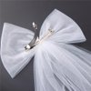 Party Decorations Hair Bow Barrettes Bridal Veils Pearl White Hair Bow Clips Accessories Bride to Be Shower Gift Bridesmaid Veils (Flat)