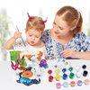 KC Republic Ocean Reef Sea Creatures 37pcs Water Washable Painting & Building Toy Set, Children's Activity Art Kit, Paint Your Own Buildable Ocean Reef Toy with Free Bubbles Wand Gift